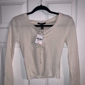 cropped long sleeve shirt